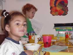 Manou and Jeffrey at Breakfast - 2001