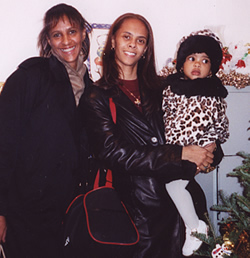 Karen Katherine and Ariana in Christmas finery