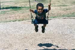 Justin swinging out