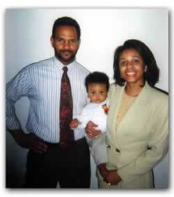 James, Michelle and Justin after his baptism