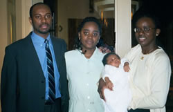 New Aunt and Uncle; Marie-Claire's brother Freddy and sister Joanna.