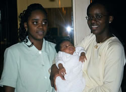 Marie-Claire and Isabelle with new Aunt Joanna.